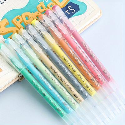 9 Color Gel Pen Set for Layering & Highlighting, Dual Tips for Diaries Notes & Drawing - Large Capacity Office School Supplies