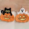 Halloween Pumpkin Coral Fleece Hand Towel - Cute Pumpkin Design, Polyester, Perfect for Kitchen, Bathroom, and Party Decorations