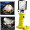 16LED 1500LM Work Light USB-C Fast Charging For P107 P108 P189 18V Battery Yellow ABS Flashlight Tool
