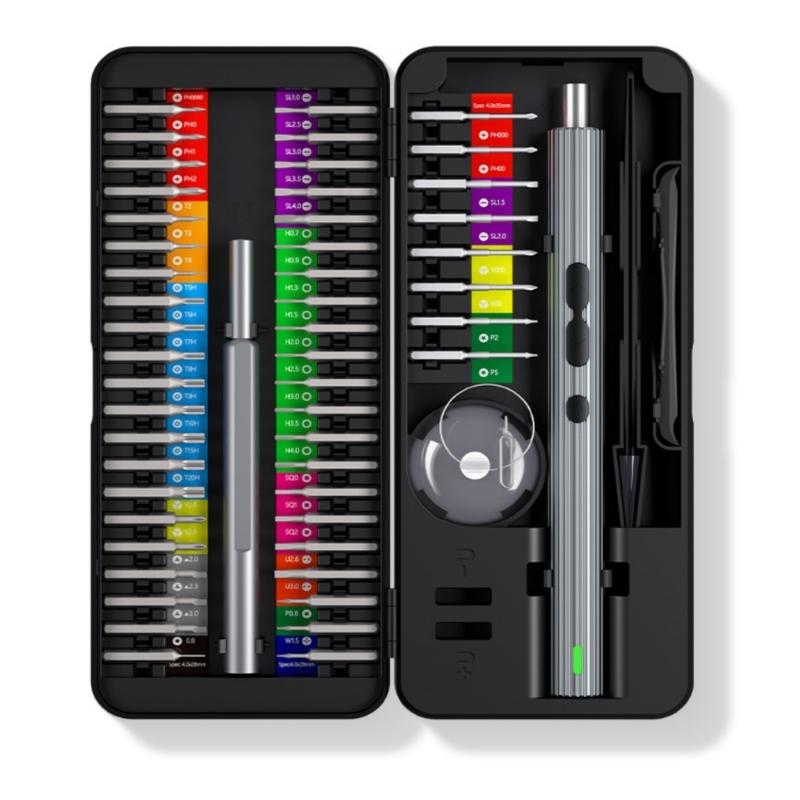 58 in 1 Magnetic Screwdriver Set With Rechargeable Battery Compact Cordless Tool For Electronics And Home Improvement