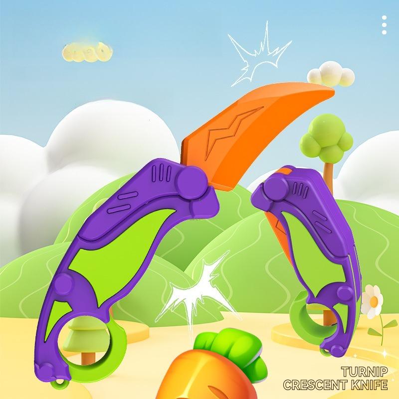 Anti-Stress Schwerkraft Stressabbau Spielzeug Teenager Spielzeug Messer Kunststoff 3D-Druck Tragbar Anti-Stress Karotte Günstig Angst Hobbys
