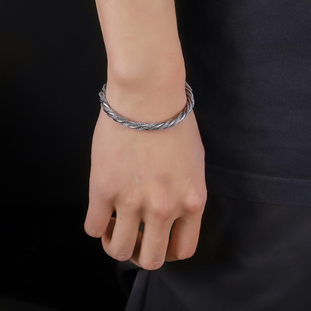 Twisted Non Fading Titanium Steel Simple Fashion Bracelet Bangle Unisex Jewelry