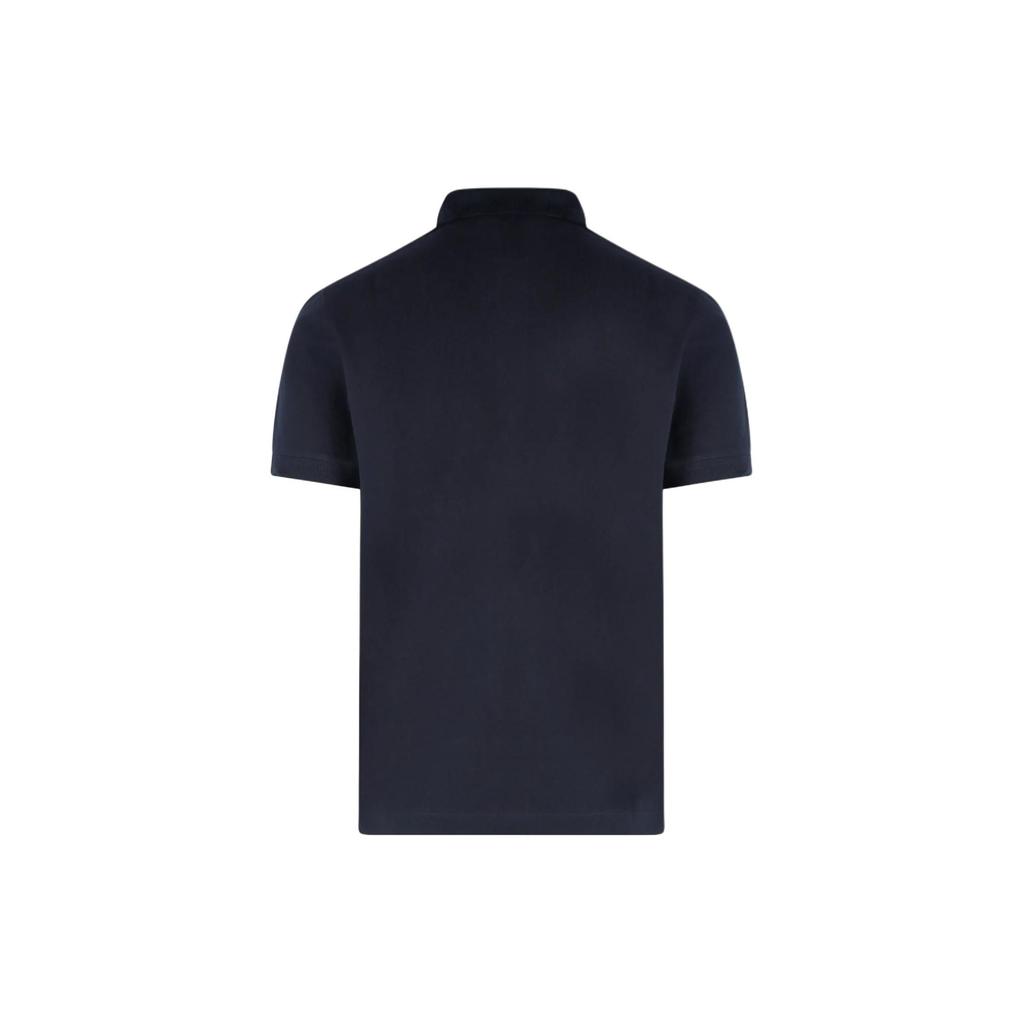STONE ISLAND Ss24 Pique Cotton Logo Pattern Printed Polo Shirt Men Polo Shirts Navy-Blue 80152SC17-A0020