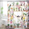 Bohemian Flower Bathroom Curtain Colorful Boho Floral Print Beautiful Bright Polyester Fabric Cloth Shower Curtain for Bathroom