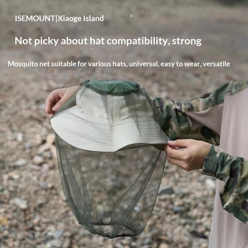 Anti-Mosquito Head Net Outdoor Camping Fishing Cap with Automatic Shrink Feature Face Protection Mesh for Summer Use