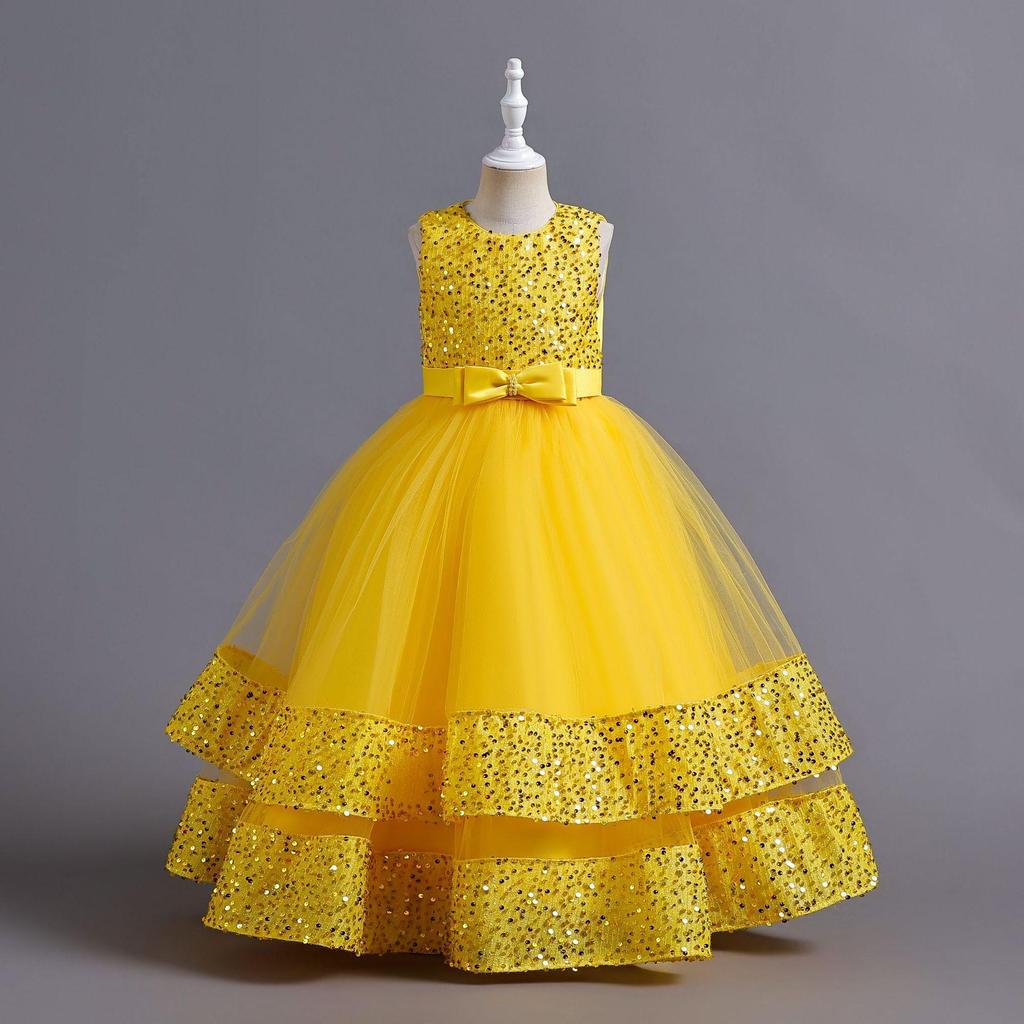 Beautiful Children Girls Evening Dress Kids Costume Pageant Lace Princess Dresses Flower Girls Dress Elegant Wedding Dress