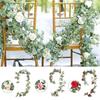 Elegant 1.95m Eucalyptus And Rose Garland Vine For Stunning Wedding And Party Backdrops