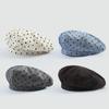 Versatile Painter Berets Korean Beanie Cap Vintage Polka Dot Berets  Female
