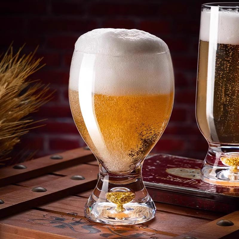 100ml/335ml/370ml Creative Crystal Gold Foil Wine Glass Exquisite Glass Cup Cocktail Glass Craft Beer Cup Party Bar Accessories