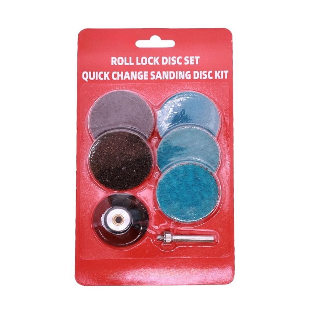 1pc 2inch Quick Change Sanding Disc Kit Zirconium Corundum Sand Dish Blue Gray Backing For Metal Processing Automotive Parts