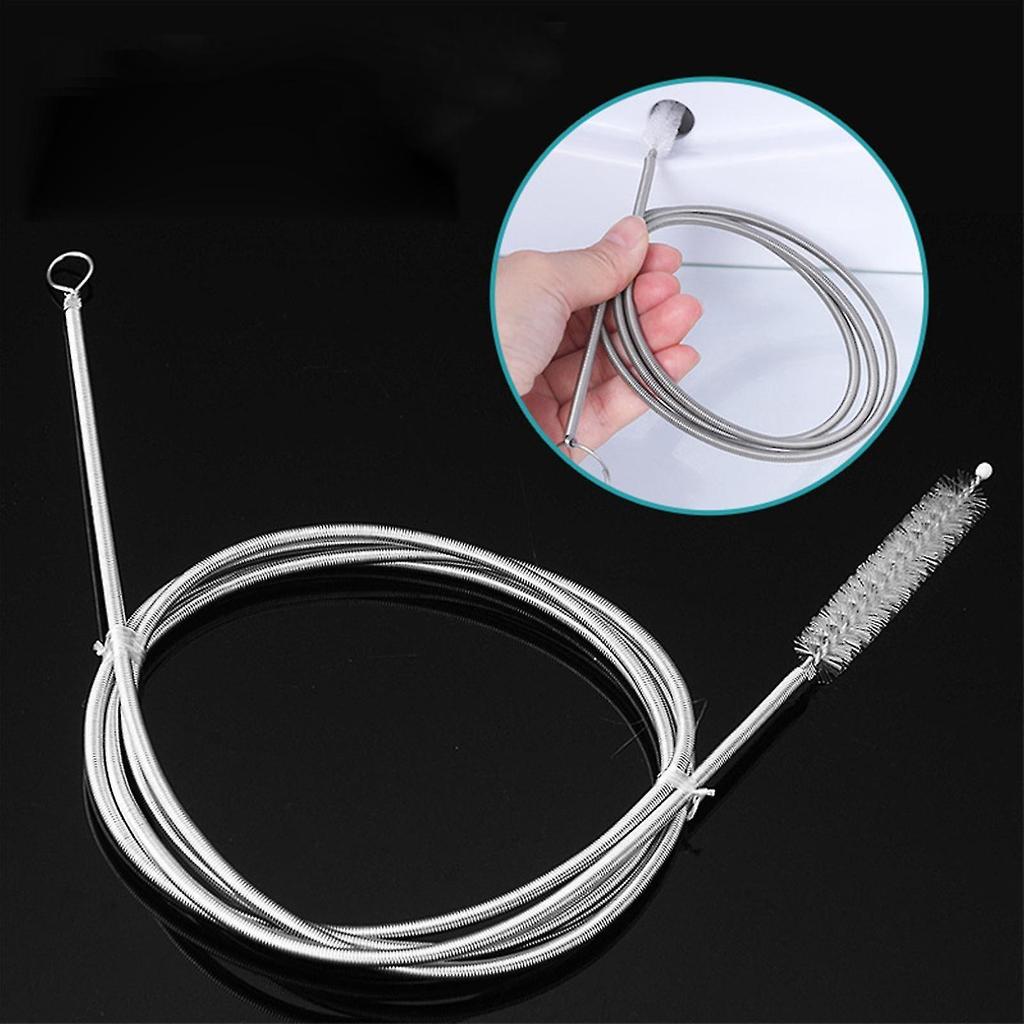 Tube Cleaning Brush Long Pipe Cleaner Fridge Skinny Pipe Cleaning Scrub Brush Car Accessories 1.5m Long Hose Drain Pipes Piping Accessories-hy