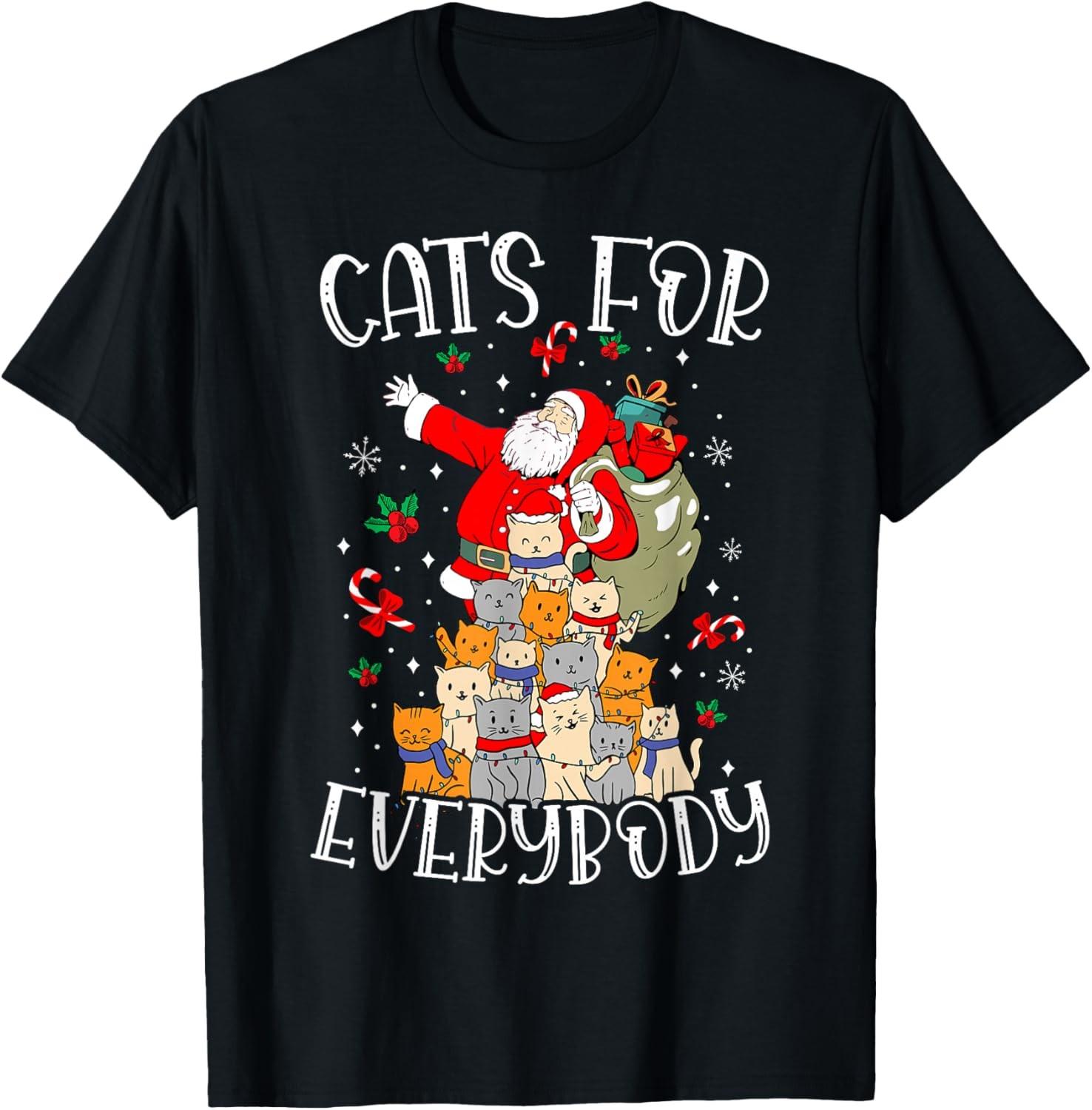 Cats For Everybody Ugly Christmas Cat Funny Xmas T-Shirt S разноцветный
