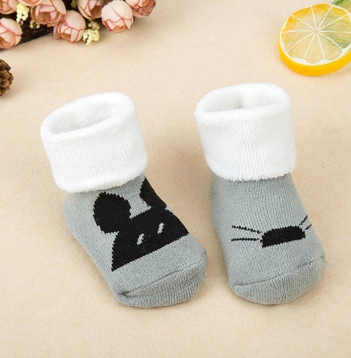 Baby Socks Girls Boy Thick Warm Terry Sock Newborn Kids Children Slipper Winter Cute Lovely Children Rabbit Dog Animal