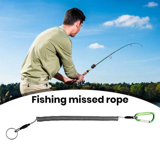 1 Set Rod Release Rope Toughness High Stretch Strong Pulling Force Quick Release Fishing Keychain Ring Hook Fishing Enthusiasts