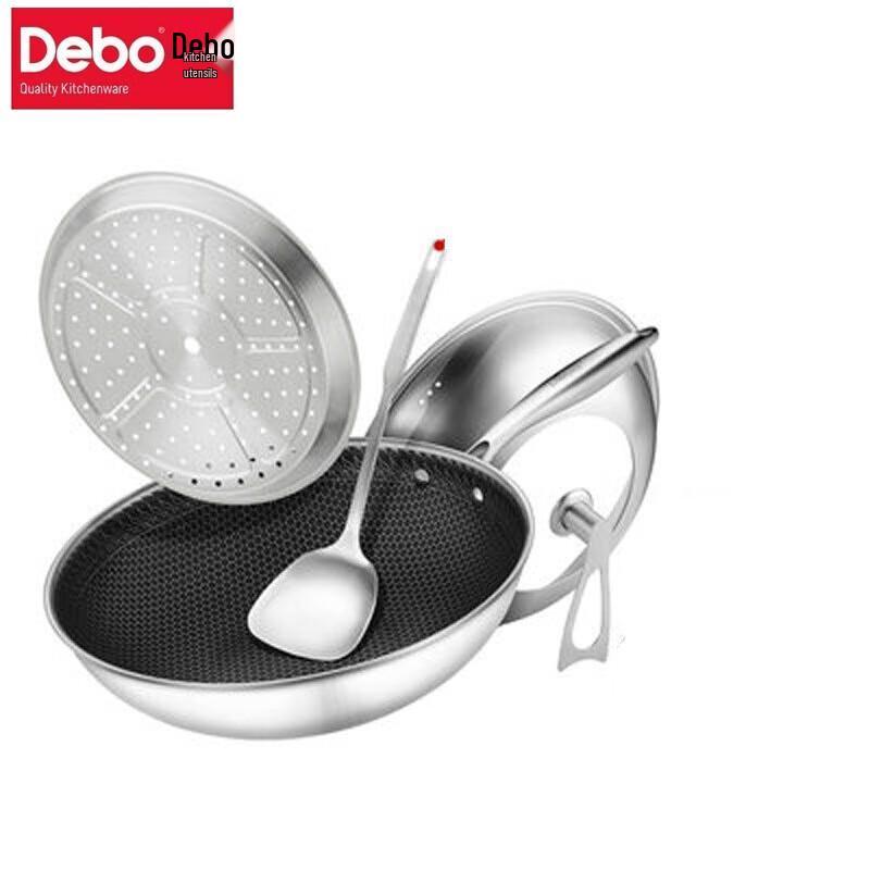 Debo 32CM Honeycomb Non-stick Wok