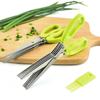 Muti-Layers Kitchen Scissors Stainless Steel Vegetable Cutter Scallion Herb Laver Spices Cooking Tool Cut Kitchen Accessories5