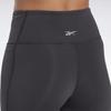 Reebok Solid High-Waisted Tight Workout Pants Women bottoms Gray HS7780