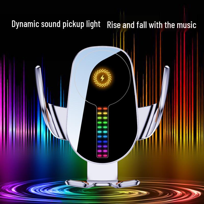 Treaxtlig gravitationsluftventilsbiltelefonhållare med trådlös laddning