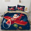 Merry Christmas Duvet Cover Christmas Elk Snowflakes Red Bedding Set Happy New Year Quilt Cover Holiday Gifts Bedroom Decoration
