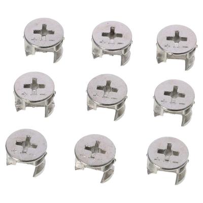 20PCS Zinc Cam Lock Nut Durable Sliver 14.6*11.5 Mm Thread Assortment Kit Connectors Fittings Furniture