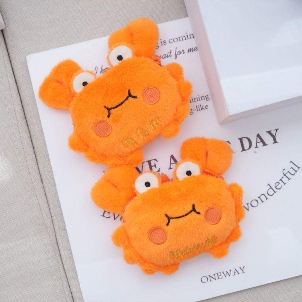 Multi-functional Crab Doll Keychain Stuffed Animals Crab Plush Pendant  School Bags