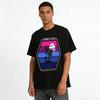 Tropical Island Surfing Sunset Print Casual Short Sleeve T-Shirt Pure Cotton T-shirt