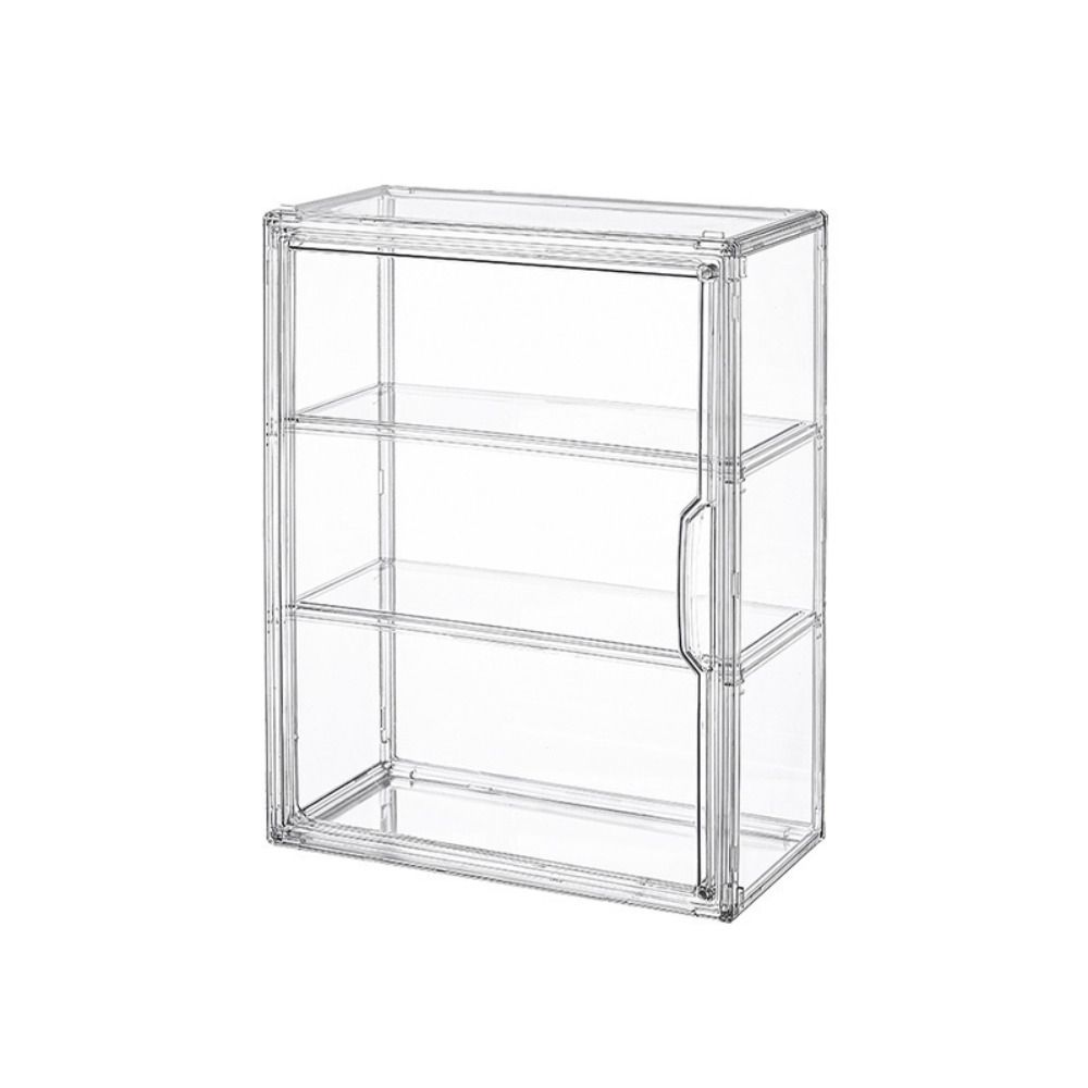 Acrylic Transparent Display Box Wall-Mounted Magnetic Model Storage Box with Lid Stackable Cosmetic Organizer Rack Collectibles