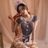 Sexy Lingerie Sexy Maid Suit One-piece Lace Uniform Temptation Pure Lust Sleepwear Open Crotch Hot Suit