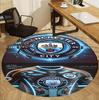 Manchester City FC Pattern Round Rug, Indoor/Outdoor Mat, for Picnic, Gameroom, Bedroom, Office, Living Room, Home Decor Carpet, Birthday Gift