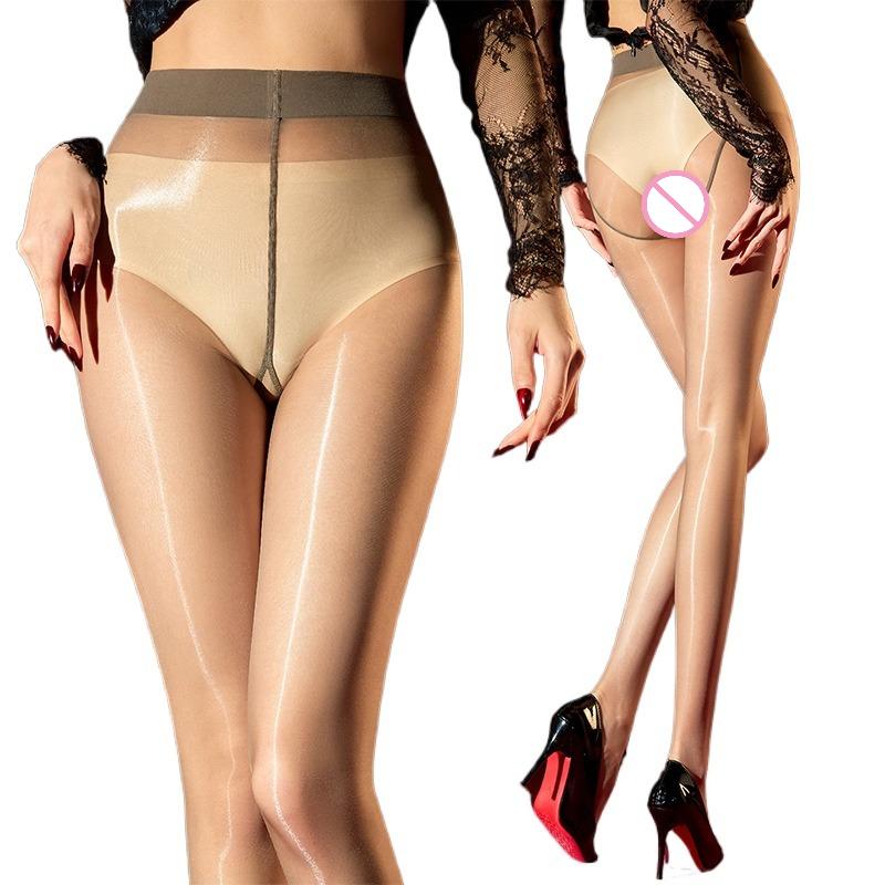 Pantyhose Women 1D Oil Shiny Glossy Stockings Smooth Sexy Ultra-Thin Large Size Ultra Elastic High Socks Exotic Lingerie