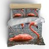 Flamingo cartoon cute bear kawaii Christmas gift king size double bed bedding set microfiber or polyester duvet cover set