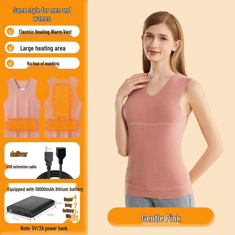 Cozy Seamless Velvet Heated Vest - Unisex Winter Base Layer with Fleece Lining and Free Shipping