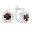 Silver Earrings with Natural Garnet 2.409ct (2204336)