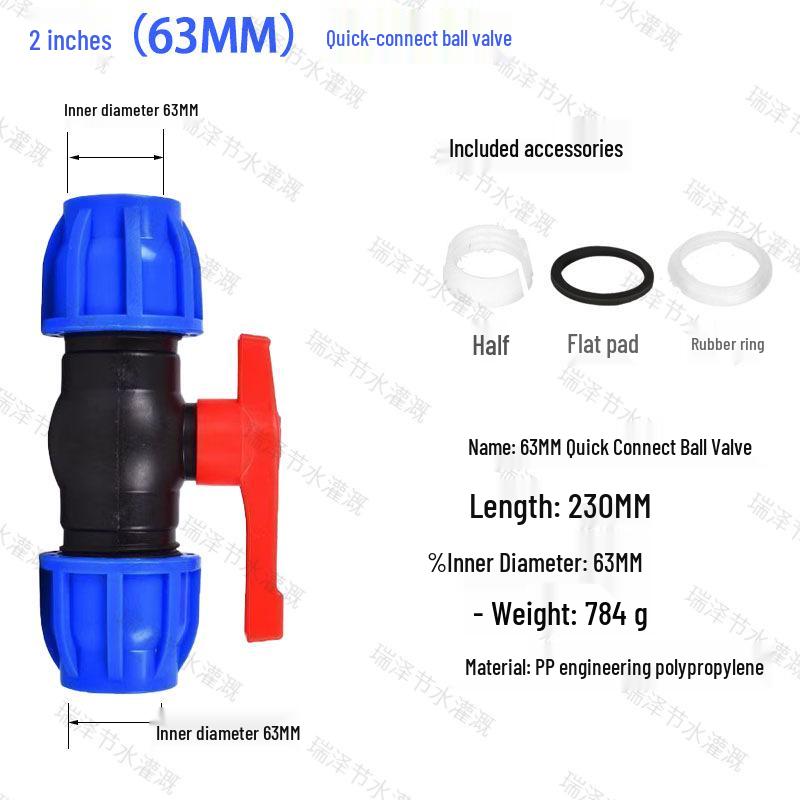 Blue Cap Quick Connect Water Pipe Fittings: No-Heat Fusion Repair Elbow, Tee, Ball Valve, Union Accessories