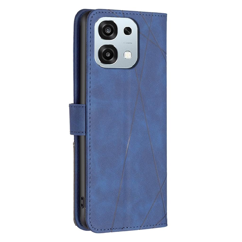 Voor Oppo A6 Pro 5G Telefoonhoesje BINFEN COLOR Portemonnee Stand Geometrisch Bedrukt Leer Hoesje