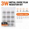 Carbon Film Resistor Kit 1/8W 1/4W 1/2W 1W 2W 3W 5W 5% 4 Band Through Hole Axial Lead Resistor DIY Electronic Components