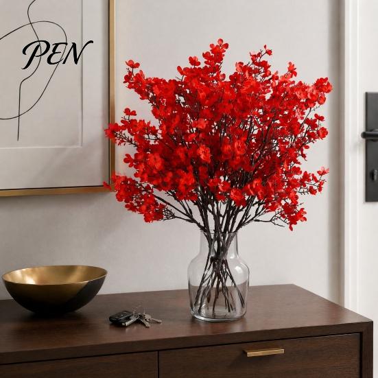 Versatile Flowers for Home Office Artificial Fall Indoor Outdoor Decor, Weatherproof Autumn Floral with Flexible Stems Arrangements Table Centerpiece