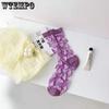 6pcs Crystal Long Socks Women Spring Summer Love Transparent Glass Silk Japanese Cute Thin Mid-Calf Stockings