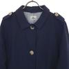 Lacoste Long Sleeve Stainless Collar Coat 42 Navy Women Used