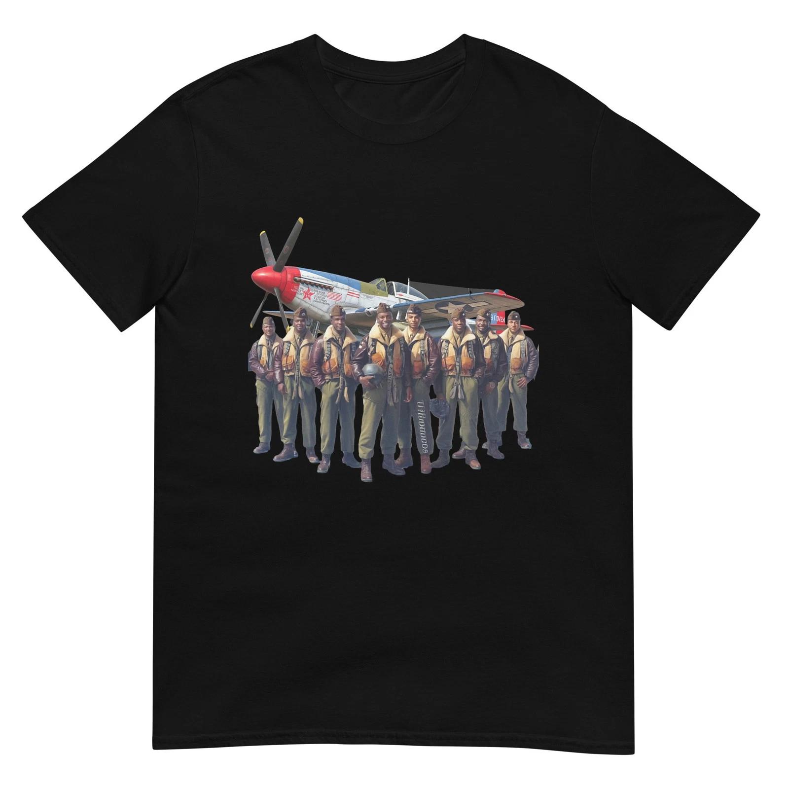 

Retro Black Airmen Black History World War 2 Tuskegee Pilots T-Shirt M