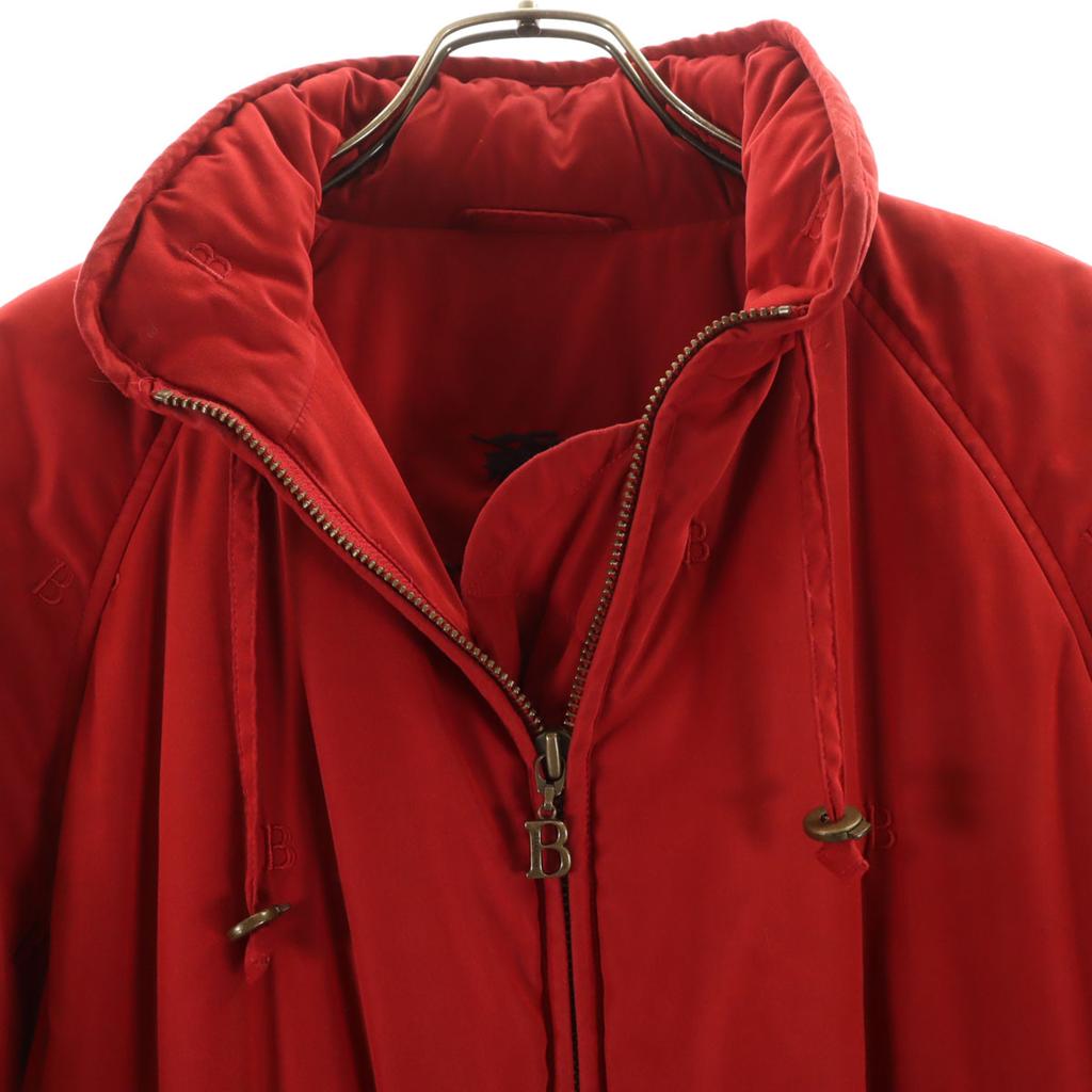 Burberrys 90er Jahre Old B Stickerei Steppmantel 7AR Rot Sanyo Shokai Damen Gebraucht