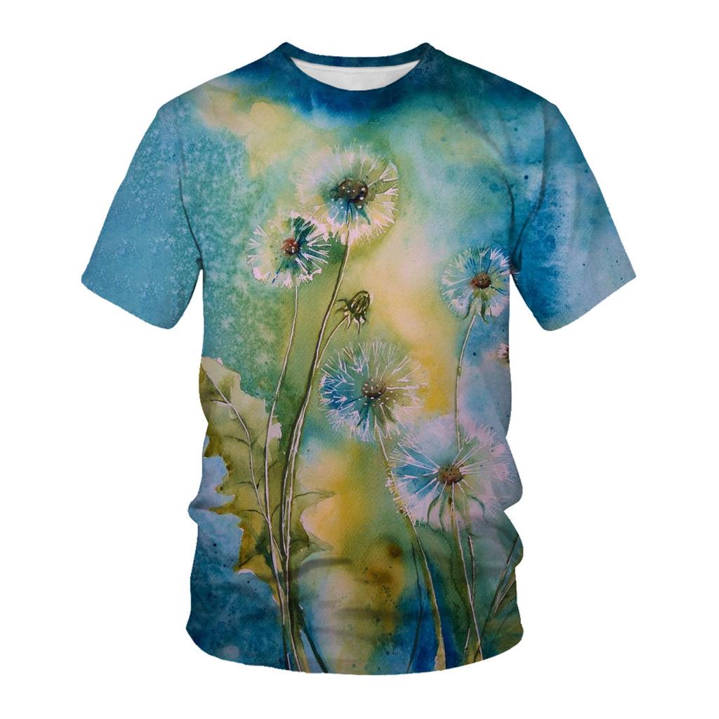 Spring Summer Tops Kids Plus Size Clothing Flower Plant 3D Print T Shirt Chirldren Pattern Tees Short Sleeve Top Breathable Boys Girls T Shirts