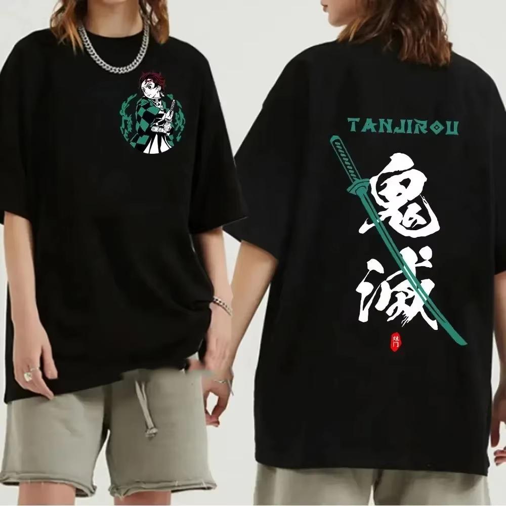 

2026 New Japanese Anime Demon Slayer Graphic Print Unisexs TShirt Fashion ONeck Printed TShirt Sleeve Womens T Shirt Tees Tops XL