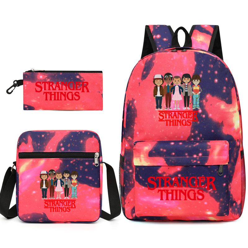 Stranger Things Schülerrucksack+Brotdose+Federmäppchen Dreiteiliges Set KTB