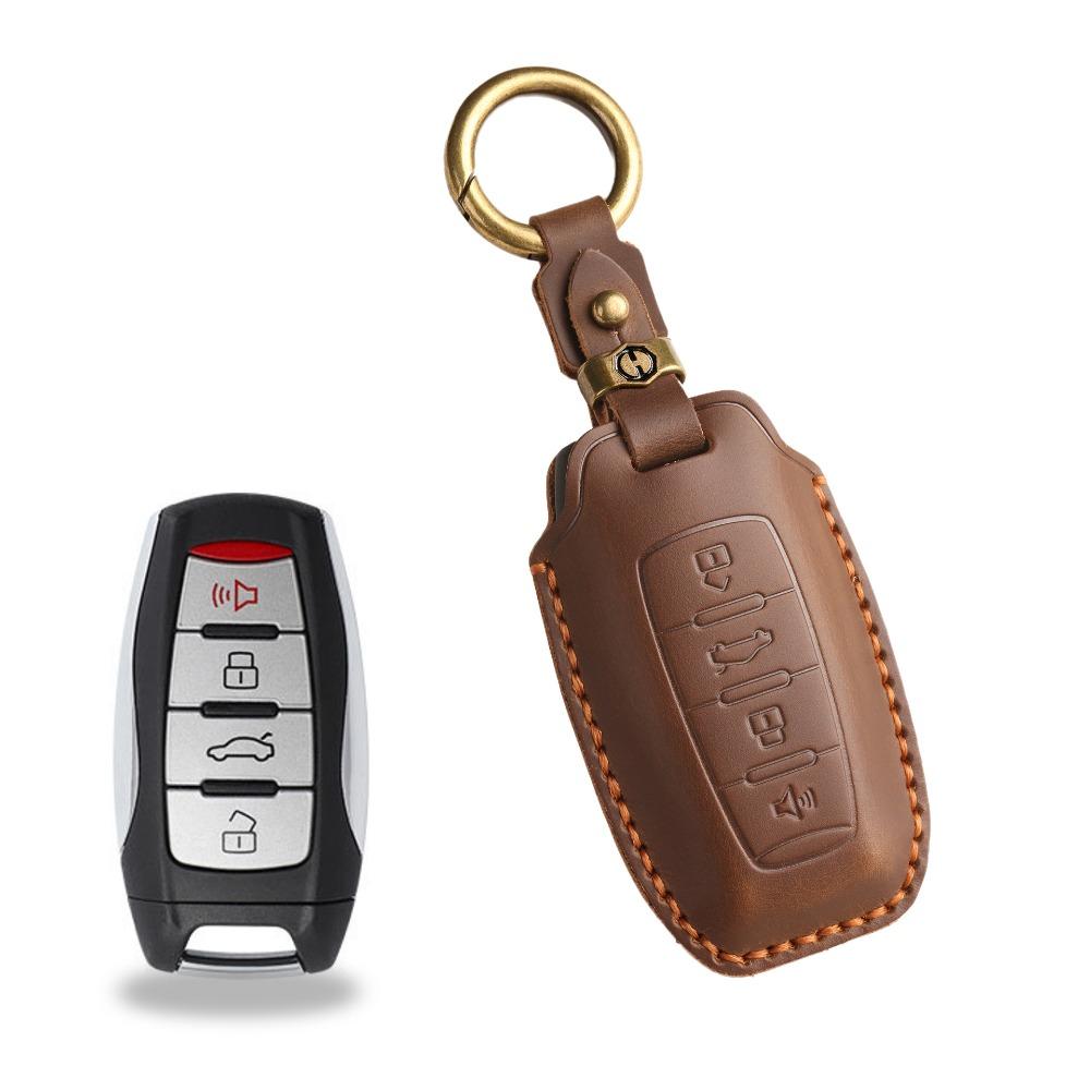Handgefertigtes Schlüsseletui aus echtem Leder für Haval H6S H9 M6 First Love Big Dog Cannon im Retro-Stil, Auto-Schlüsselhülle