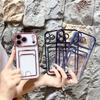 Modische Kartenhaltertasche Hülle Für iPhone 17 16 15 14 13 12 11 Pro Max 17 Air Klar Stoßfest Steckplatz Geldbörse Weiche Galvanik Hülle