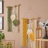 Boho Tapestry Macrame Wall Decor Hand-woven Color Macrame Wall Hanging Ornament Bohemian Craft Decoration Gorgeous Tapestry