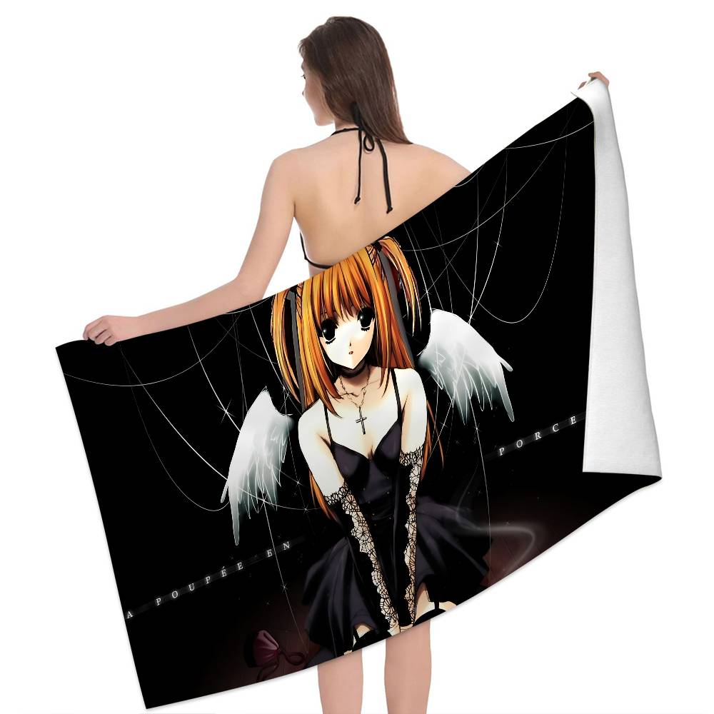 Misa D-Death N-Note Cross Microfiber Printed Beach Towel Mountain Climbing Yoga Beach Swimming Running Absorbent Soft Towel