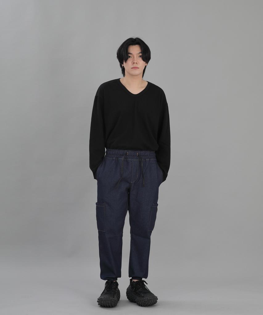 Seinteukeulu In-House Cargo Jogger Pants Ihc-359 Indigo Denim Brs
