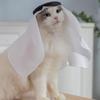 1pc Pet Bandana Hat Sunscreen Windproof Sandproof Handmade Headwear Pet Dressing Up Cos Mascot